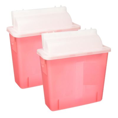 Dealmed Sharps Container 5 Quart Mailbox Lid, Professional Medical Needle Disposal, Puncture Resistant Container for Healthcare Facilities, Red (Pack of 1)