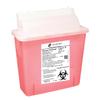 Dealmed Sharps Container 5 Quart Mailbox Lid, Professional Medical Needle Disposal, Puncture Resistant Container for Healthcare Facilities, Red (Pack of 1) view 2