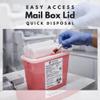 Dealmed Sharps Container 5 Quart Mailbox Lid, Professional Medical Needle Disposal, Puncture Resistant Container for Healthcare Facilities, Red (Pack of 1) view 3