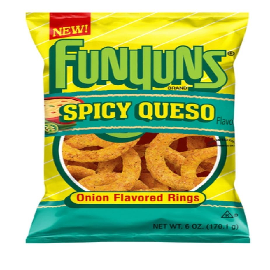 Funyuns Spicy Queso Onion Flavored Rings (6oz Bag) (Single)