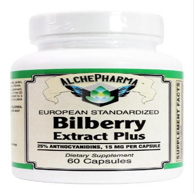 AlchePharma Euromed Bilberry Extract with Grape Skin and Citrus Bioflavonoids