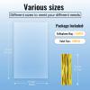 MORIDA 100pcs 6X10 inch Cellophane Bags Cellophane Treat Bags Clear Gift Bags Cake Pop Candy Cello Bags for Party Favors Goodie Favor Bakery Cookie with 5" Twist Ties view 2