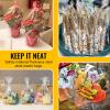 MORIDA 100pcs 6X10 inch Cellophane Bags Cellophane Treat Bags Clear Gift Bags Cake Pop Candy Cello Bags for Party Favors Goodie Favor Bakery Cookie with 5" Twist Ties view 4