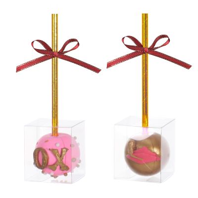 RomanticBaking 150 Pack 1 3/4" x1 3/4"x2"Clear Cake Pop Boxes with Holes - Chocolate Truffle & Gift Boxes for Parties, Weddings & Birthdays