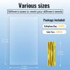 MORIDA 100pcs 7x12 inch Cellophane Treat Bags - Clear Gift, Cake Pop, Candy, Cello Bags for Party Favors & Goodie Favor Packs with 5" Twist Ties view 2