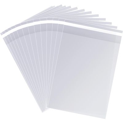 MORIDA Clear Cellophane Bags 200 Pcs 4x9 inch Self Adhesive Sealing Candy Treat Resealable Plastic Favors Snack Cookie Goodie Gift Packaging Bag
