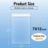 MORIDA Clear Cellophane Bags 100 Pcs 7x12 inch Self Sealing Self Adhesive Candy Treat Bags Resealable Plastic Favors Gift Photos A5 Cards Envelopes Packaging Poly Bag view 2
