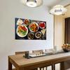 Homemade hummus roasted cherry tomatoes and pita bread Middle Eastern Canvas Wall Art Decor Paintings Pictures for Bedroom Wall Decor Above Bed Living Room Wall Decoration Bathroom Office Artwork view 3