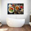 Homemade hummus roasted cherry tomatoes and pita bread Middle Eastern Canvas Wall Art Decor Paintings Pictures for Bedroom Wall Decor Above Bed Living Room Wall Decoration Bathroom Office Artwork view 4