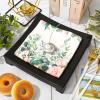80Pcs Greenery Floral Paper Napkin Watercolor Flower Disposable Luncheon Napkin Spring Dinner Hand Napkin for Wedding Baby Shower, 6.5 x 6.5 Inch view 3