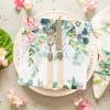 80Pcs Greenery Floral Paper Napkin Watercolor Flower Disposable Luncheon Napkin Spring Dinner Hand Napkin for Wedding Baby Shower, 6.5 x 6.5 Inch view 4