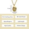 Citrine Necklace for Women - Authentic 925 Sterling Silver Necklace 18K Gold Vermeil Jewelry, Dainty Raw Pendant Earring Set Necklace, November Birthstone Gift for Mothers Day view 4