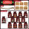 Aviski 120PCS Cotton Small Christmas Drawstring Candy Treat Bags Buffalo Plaid Xmas Xmas Christmas Fabric Goody Gift Sacks Reusable Gift Wrapping Bags Holiday Party Favors - Red/Black view 2