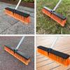 18" Push Broom Outdoor Heavy Duty with Stiff Bristles, Shop Broom with 63" Long Handle, Snow Broom Garage Push Broom for Concrete Wood Scrub Brush for Cleaning Shop Garage Deck Patio Driveway (Orange) view 3