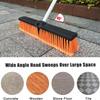 18" Push Broom Outdoor Heavy Duty with Stiff Bristles, Shop Broom with 63" Long Handle, Snow Broom Garage Push Broom for Concrete Wood Scrub Brush for Cleaning Shop Garage Deck Patio Driveway (Orange) view 4