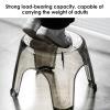Naysku Clear Shower Foot Stool - Non-Slip Waterproof Shower Stool for Shaving Legs, Portable Shoe Changing Stool Rest, Lightweight Stable Small Shower Bench for Bathroom Bedside Shower Spaces view 2