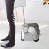 Naysku Clear Shower Foot Stool - Non-Slip Waterproof Shower Stool for Shaving Legs, Portable Shoe Changing Stool Rest, Lightweight Stable Small Shower Bench for Bathroom Bedside Shower Spaces view 4