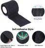 48 Pack 2 x 5 Yards Self Adhesive Bandage Wrap Athletic Elastic Breathable Cohesive Bandage Wrap Rolls for Stretch, Sports, First Aid, Wrist, Ankle Sprains, Swelling, Vet Wrap, Black view 3