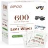 600 Count Lens Wipes for Eyeglasses, Eye Glasses Cleaner Wipes Pre-moistened Individually Wrapped Sracth-Free Streak-Free Eyeglasses Cleaning for Sunglass, Camera Lens, Goggles view 1