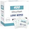 400 Count Lens Wipes for Eyeglasses, Eyeglass Lens Cleaning Wipes Pre-moistened Individually Wrapped Sracth-Free Streak-Free Eye Glasses Cleaner Wipes for Sunglass, Camera Lens, Goggles view 1