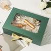 PLINJOY Green Gift Box for Presents with Ribbon 10.8x7.5x3.5 Inches Clear Gift Box with Window Magnetic Closure Gift Boxes with Lids view 2