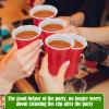 Mifoci 400 Pcs 16 oz Red Disposable Cups Bulk Large Plastic Cups Pack for Christmas Wedding Drinks Soda Punch Barbecues Picnics Birthday Party Supplies view 4