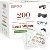 200 Count Lens Wipes for Eyeglasses, Eye Glasses Cleaner Wipes Pre-moistened Individually Wrapped Sracth-Free Streak-Free Eyeglasses Cleaning for Sunglass, Camera Lens, Goggles view 1