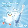 Papablic Toddler Sonic Electric Kids Toothbrush for Ages 1-3 Years, Baby Electric Toothbrush with Cute Penguin Cover and Smart LED Timer, 2 Brush Heads (Pippin) view 2