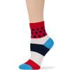 7BIGSTARS KINGDOM Women's Cotton Diabetic Quarter Loose Fit Socks - 4 Pack Large - Stripe - Polka Dot - Sock Size 10-12 Shoe Size 8-12 L Dark Navy, Blue, Red, White view 4