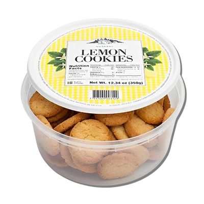 Nyakers Swedish Lemon Cookies - Original, Famous & Old Fashioned Lemon Gourmet Cookies Traditionally Baked in Sweden Since 1952 - Deliciously Sweet Cookies Gift Tub for Any Occasions (12.34 Oz)