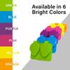 Amcon Contact Lenses Cases Flat Ribbed Extra Deep Well - Assorted, 6 Pack Mix view 2