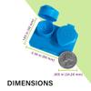 Amcon Contact Lenses Cases Flat Ribbed Extra Deep Well - Assorted, 6 Pack Mix view 3