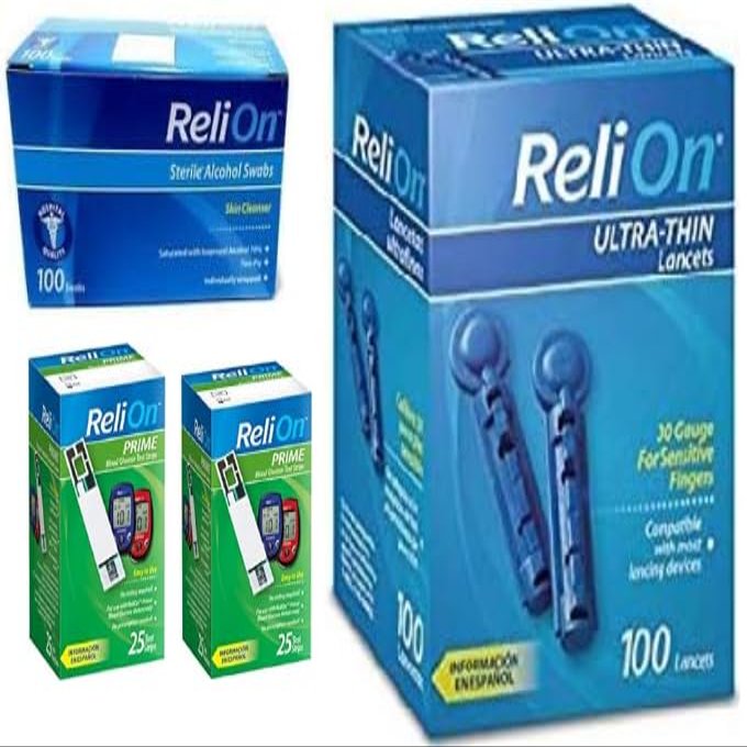 Diabets Testing Bundle & Combo Pack for Your Convenience + King Combo QR Code Including (100 Swabs, 50 Prime Strips, 100 Lancets Gauge 30)