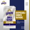 Supreme Select Premium Disposable Dinner Napkins  Soft, Absorbent Bulk White Paper Napkin in Floral Design, 2 Ply-Great for Parties, Catering, Events, Restaurants. 1/8 Fold 14x16" [Pack of 200] view 2