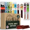 Jerky-n-Spice Exotic Beef Jerky Gift Box | Snacks Variety Pack for Adults | Exotic Meat Sticks Sampler | Jerky Gift Basket for Birthday & Any Occasions | Meat Bouquet Healthy Snack Box | 10 Pack view 1