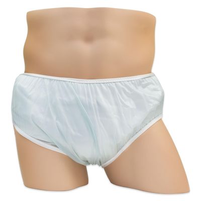 Bikini Cut Pull-On Style Adult Plastic Pants by LeakMaster - Soft, Quiet, Form Fitting Incontinence Waterproof Pants - Size: X-Small Fits 26-30 Inches - Blue