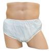 Bikini Cut Pull-On Style Adult Plastic Pants by LeakMaster - Soft, Quiet, Form Fitting Incontinence Waterproof Pants - Size: X-Small Fits 26-30 Inches - Blue view 1