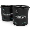 Wipex Fitness Wipes Bundle - Get 2 Buckets (1) Lemongrass Plant-Based Fitness Equipment Wipes & (1) Sanitizing BZK Bucket for Hands, Safe on Skin, Great for Home, Studios and Gyms, 400 Ct (Pack of 2) view 1