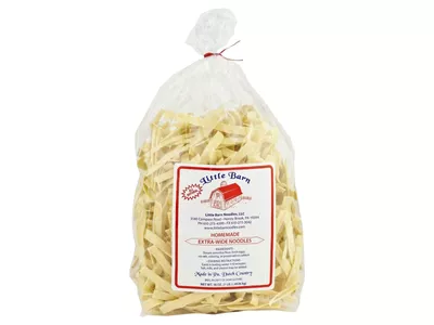 AmishTastes Little Barn PA Dutch Homemade Extra-Wide Noodles, 16 Oz. (Pack of 4)