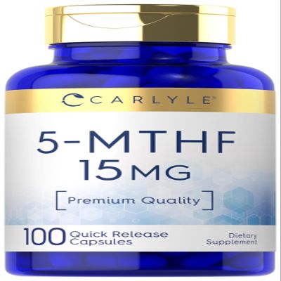 Carlyle 5-MTHF Supplement 15mg | 100 Capsules | L-Methylfolate | Non-GMO, Gluten Free | Premium Quality