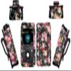 Premium Patterned Holster (with Belt Clip/Metal Loop/Lanyard) for Medtronic Minimed Insulin Pump 630G/ 640G/ 670G/770G/780G (All Model) (Black-Peony) view 1