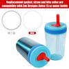 3pcs Replacement Straws with Bite Valve for Zak Designs Kelso Kids 15oz, Reusable BPA Free Straw Cup Accessories with Zak Designs Brush 3pcs Gaskets for Water Bottles view 3