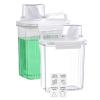 [2 Pack] Laundry Detergent Dispenser for Laundry Room Organization and Storage,2000ml Laundry Soap DispenserLiquid Laundry Detergent Dispenser with 4 Removable Labels, BPA Free & Pet Plastic, Clear view 1