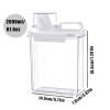 [2 Pack] Laundry Detergent Dispenser for Laundry Room Organization and Storage,2000ml Laundry Soap DispenserLiquid Laundry Detergent Dispenser with 4 Removable Labels, BPA Free & Pet Plastic, Clear view 2
