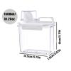 2 Pack Laundry Detergent Dispenser for Organization & Storage, 1500ml Liquid Dispenser with 4 Removable Labels, BPA & Pet Free, Clear view 2