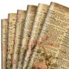 12 Sheet Vintage Floral Wrapping Paper Retro Newspaper Kraft Gift Wrap Bulk Folded Flat Rose Flower Craft Art Paper for Party DIY Wrapping Supplies, 19.7 x 27.6 Inch view 1