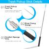 Greeily Trash Picker Upper Grabber, 62inch Garbage Picker Upper Tool Heavy Duty for Trash Grabber and Seniors Stainless Steel Tube Reinforcement Durability view 3