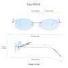 LifeArt Pure Titanium Frame Glasses/Blue Light Blocking Reading Glasses, Reduce Eyestrain, Stylish for Men and Women(Silver,+4.00 Magnification) view 4