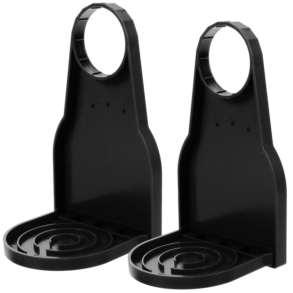 Healifty Laundry Drip Catcher Cup Holder with Drip Tray for Liquid Detergent and Fabric Softener Bottles Fits Most Measuring Cups Easy Installation 2-Pack