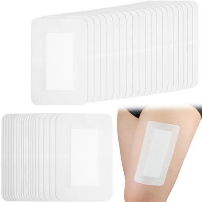 20 Pcs Breathable Knee Replacement Island Dressing | 4x6 Inch Long Post Surgery Bordered Gauze Bandage with Adhesive Border + Absorbent Dressing Pad, Hip Surgery Large Wound Incision Recovery